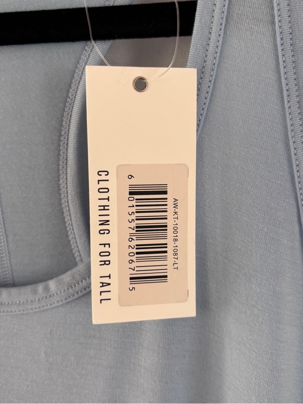 NWT American Tall Light Blue Women's Racerback Tank Top ~ Size Large Tall - Picture 3 of 7